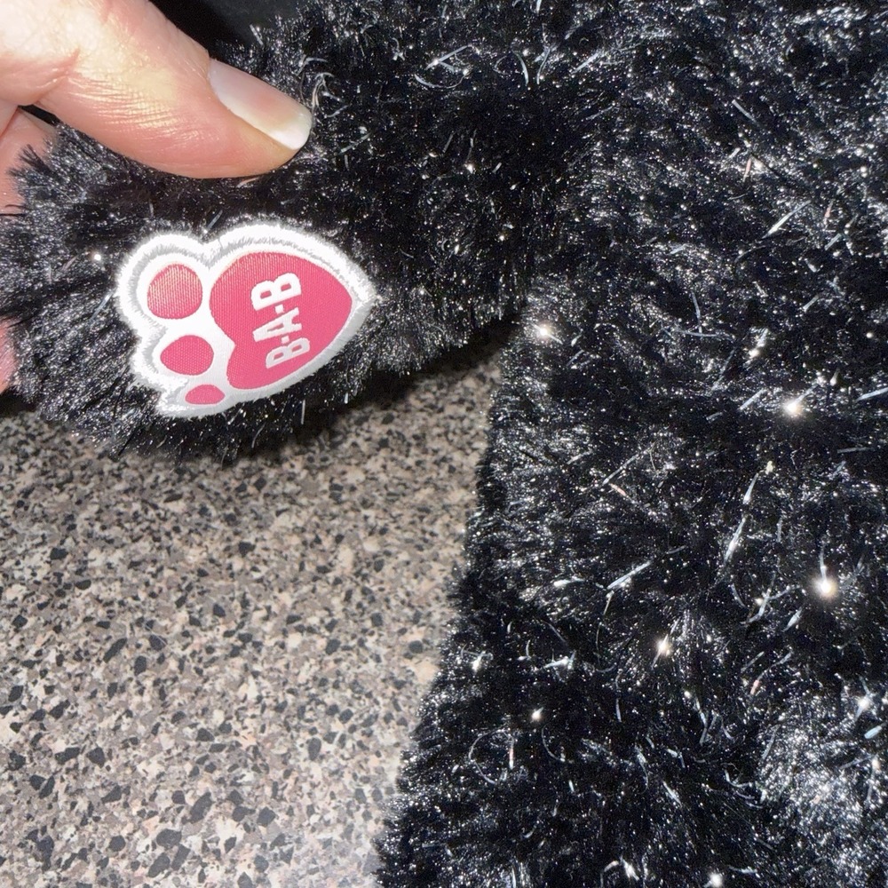 Build-A-Bear Kitty Night Magic Black Sparkle Cat Pink Plush Toy 2018‎ 16 Inch - Picture 2 of 9